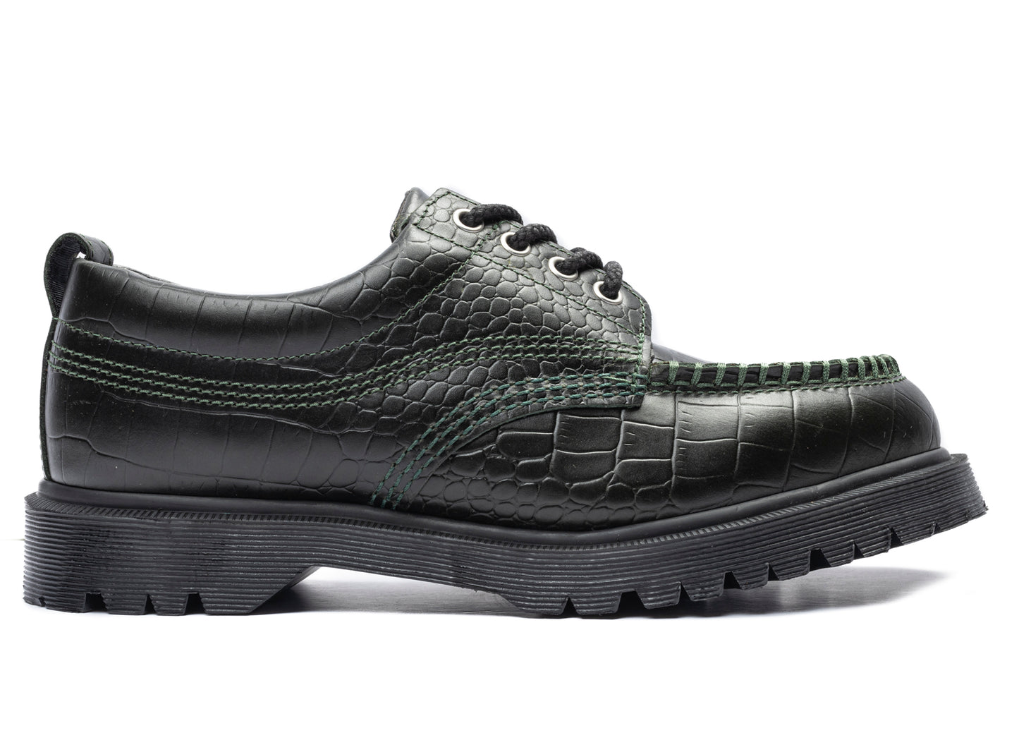 Dr. Martens Lowell Atlas Croc Emboss in DMS Green