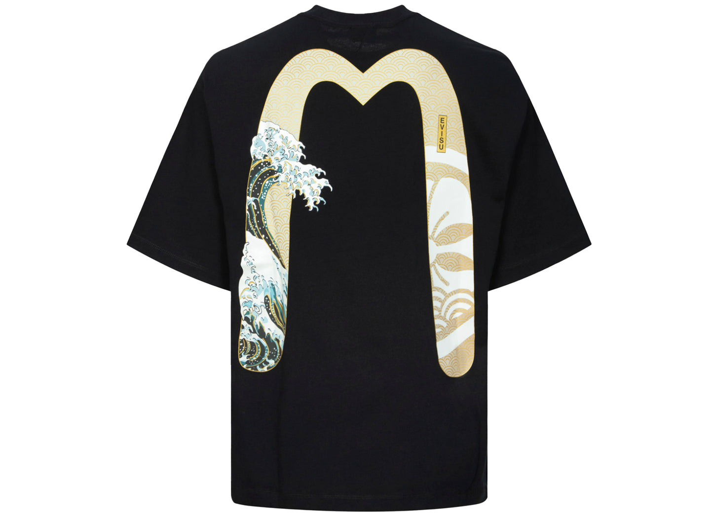 Evisu Kamon and the Great Wave Daicock Print Relax Fit T-Shirt xld