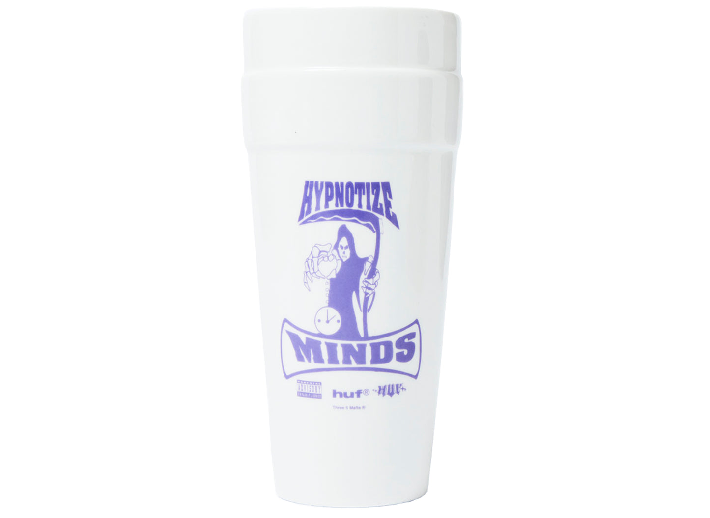 HUF x Three 6 Mafia Ceramic Double Cup in White