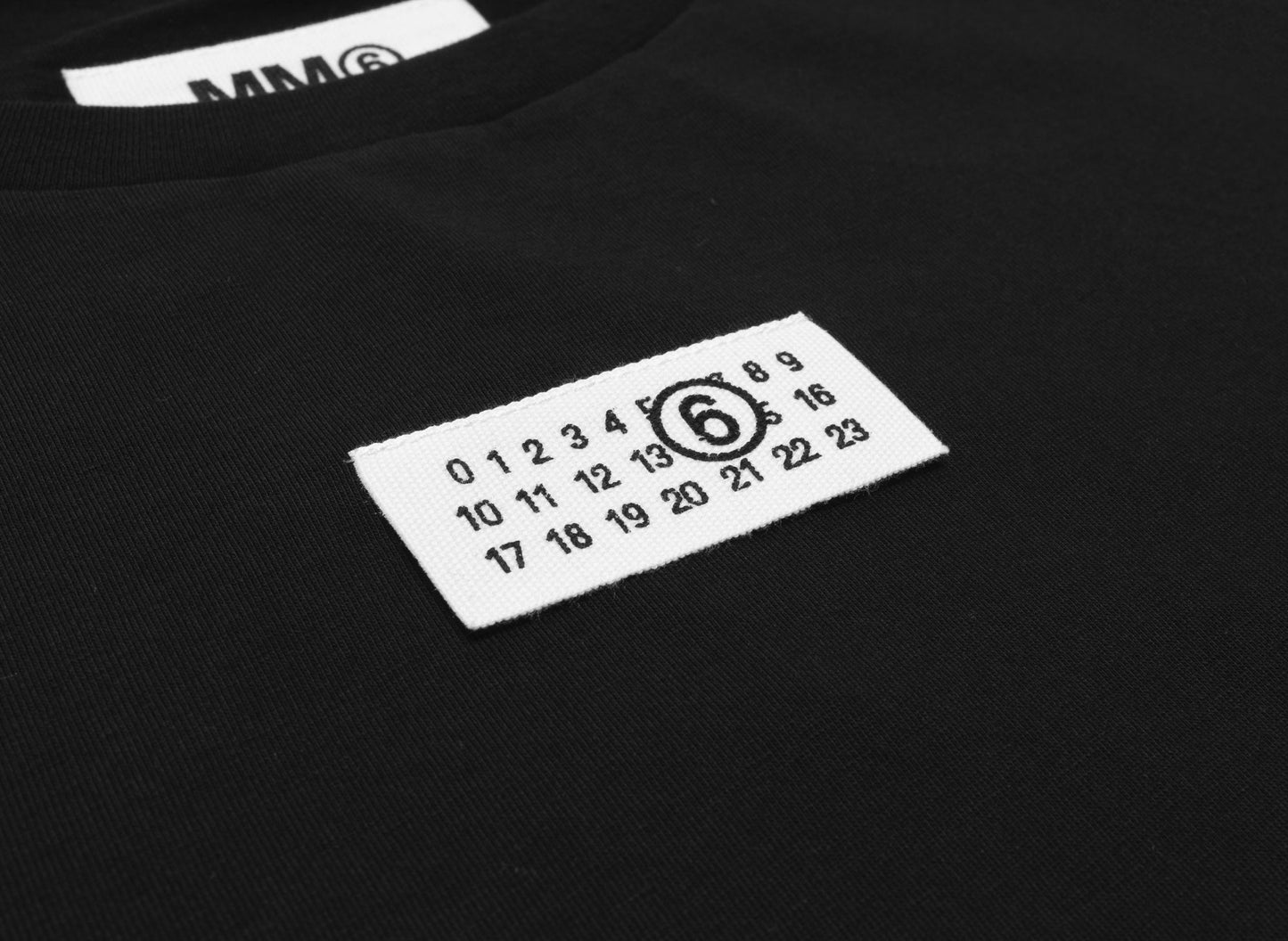 Maison Margiela MM6 Patch Logo T-Shirt in Black xld