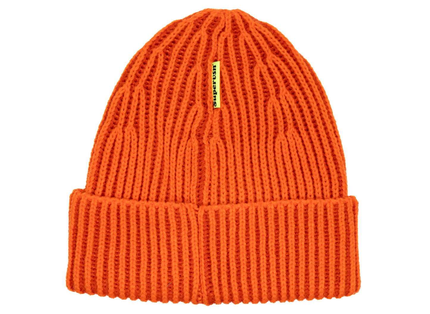 Supervsn Contrast Rib Beanie in Orange