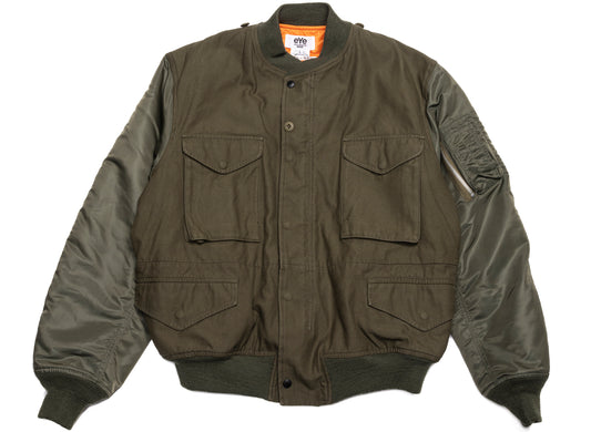 Junya Watanabe MAN Cotton-Nylon Jacket in Khaki Mix, men's jacket