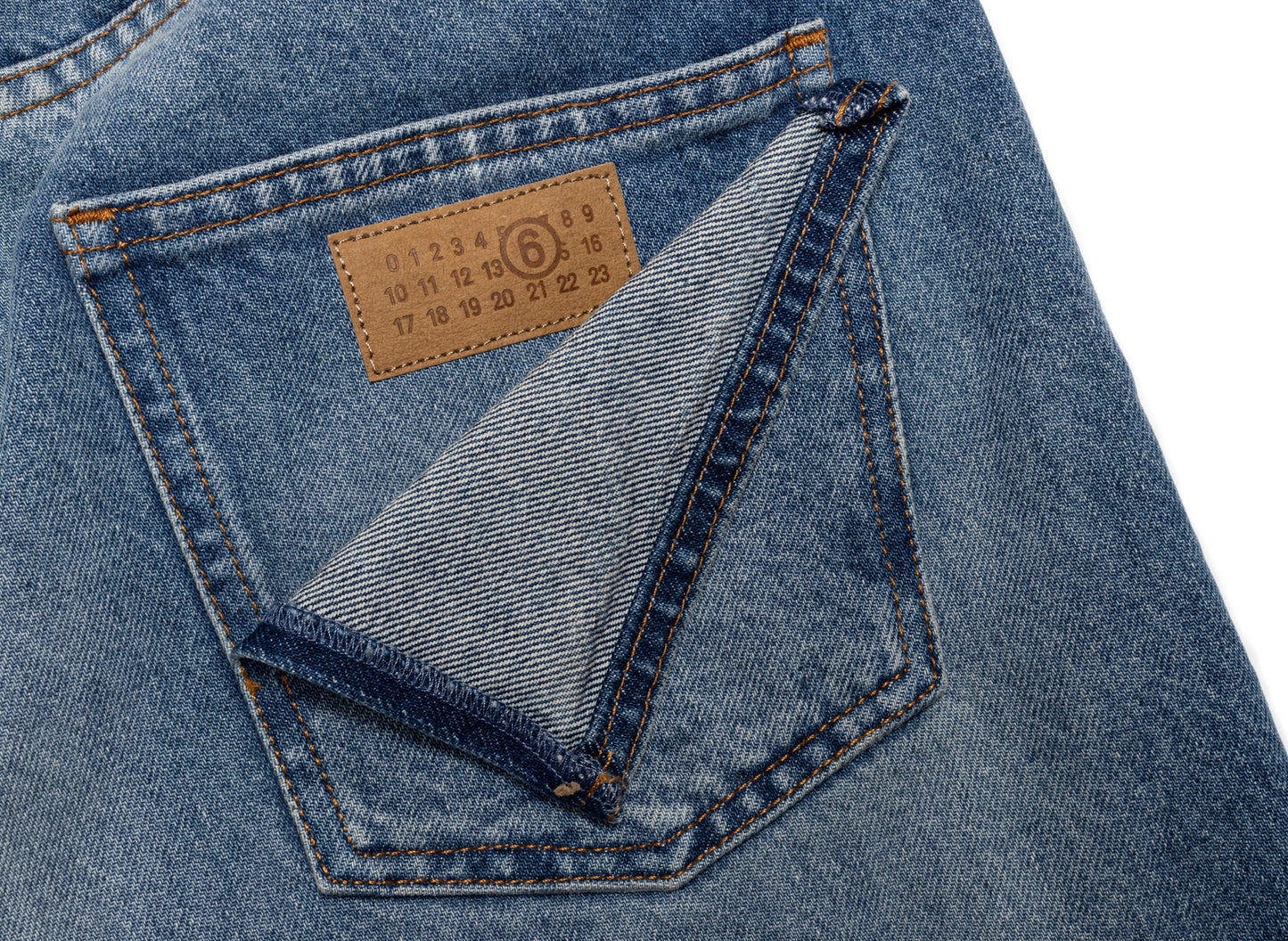 MM6 Maison Margiela Straight-Leg Denim Jeans in Blue