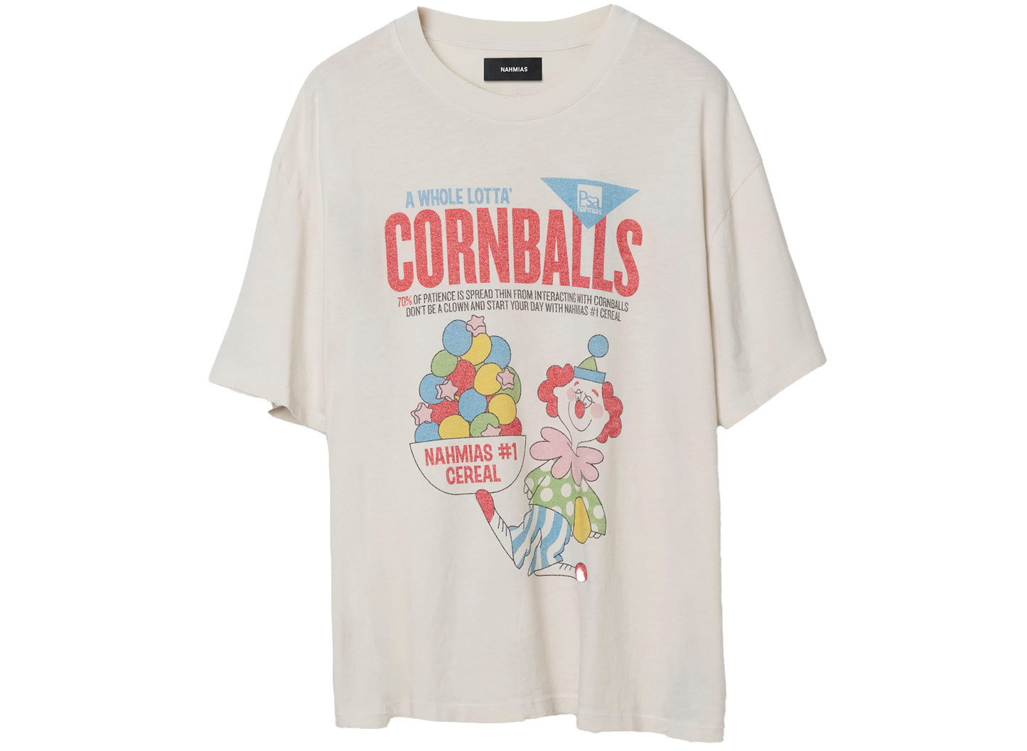 Nahmias Cornball Boxy Tee in Egg White