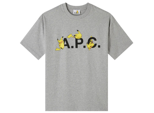 A.P.C. x Pokemon Pikachu H T-Shirt in Grey