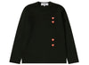 Comme des Garçons Play Multi Heart Long Sleeve T-Shirt in Black