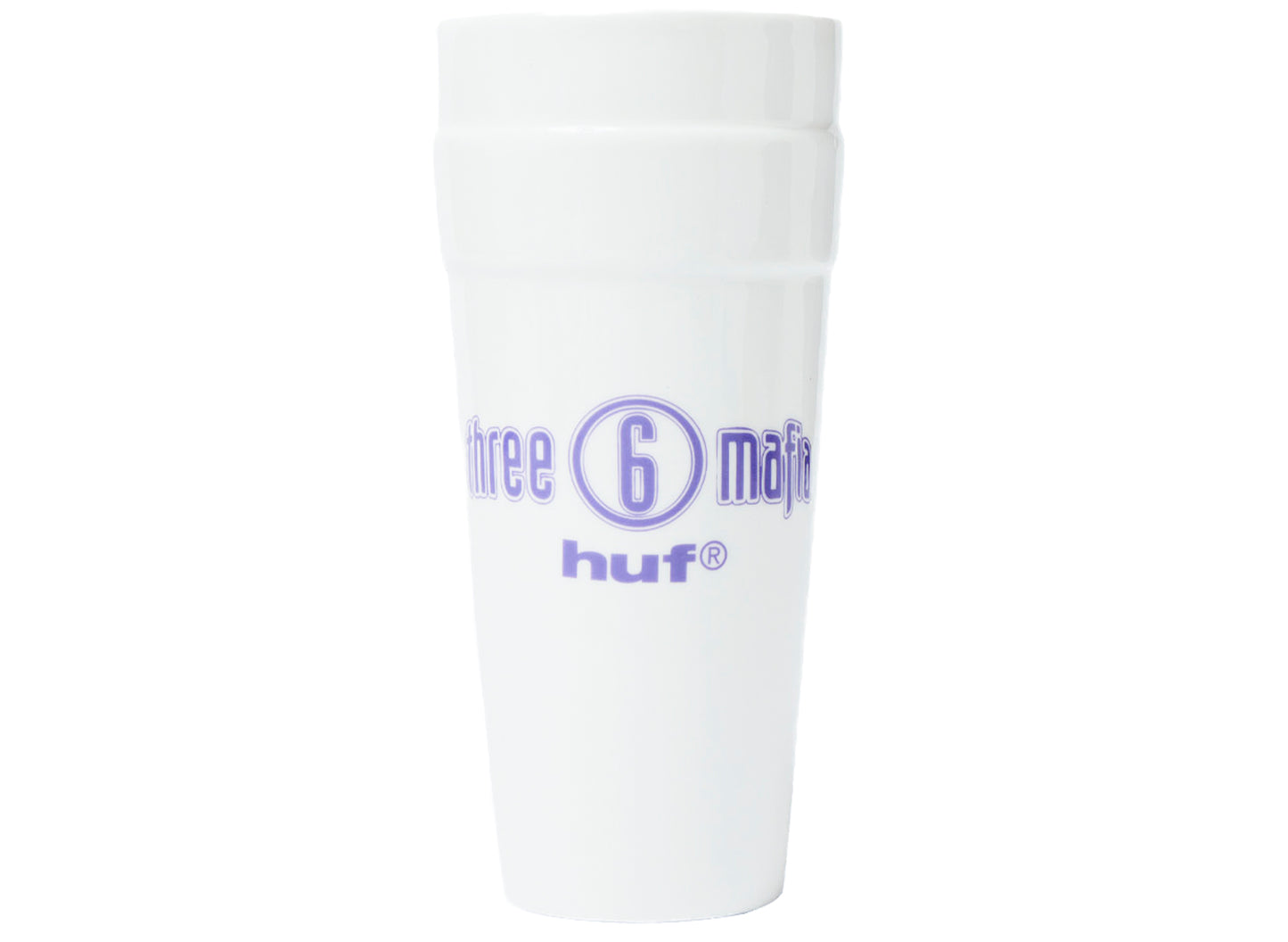 HUF x Three 6 Mafia Ceramic Double Cup in White