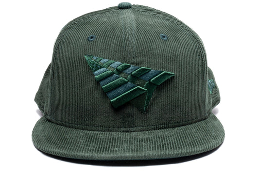 Paper Planes Corduroy Crown 59Fifty Fitted Hat in Dark Green xld