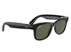 Ray-Ban Meta Wayfarer Sunglasses in Shiny Black w/ G15 Green Lenses