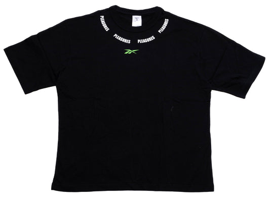 Reebok x Pleasures Tee in Black 'Not Guilty'