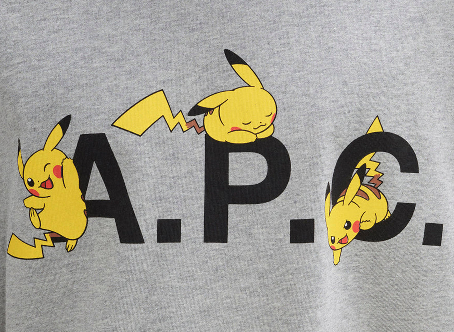 A.P.C. x Pokemon Pikachu H T-Shirt in Grey