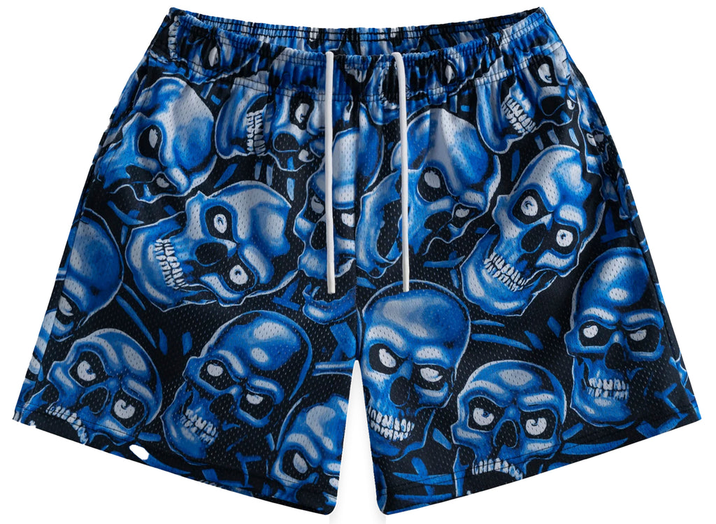 Bravest Studios Blue Skully Shorts