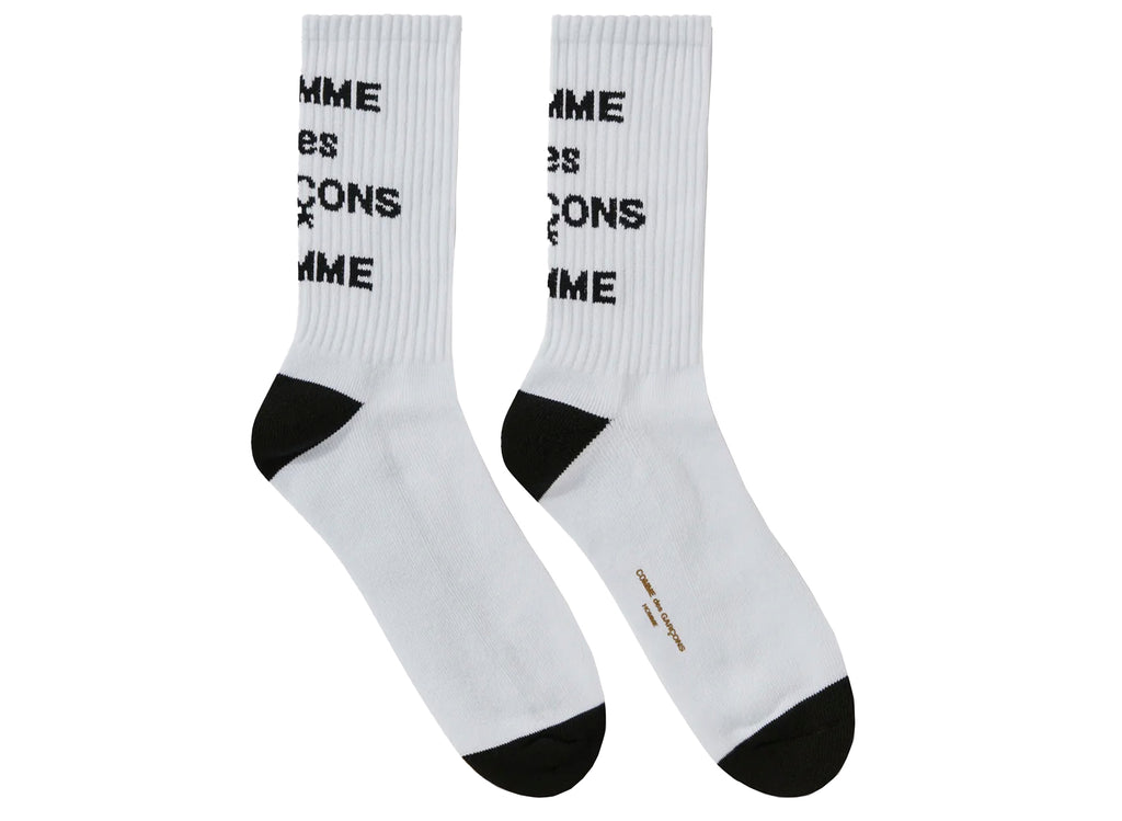 Comme des Garçon HOMME Socks in White v1