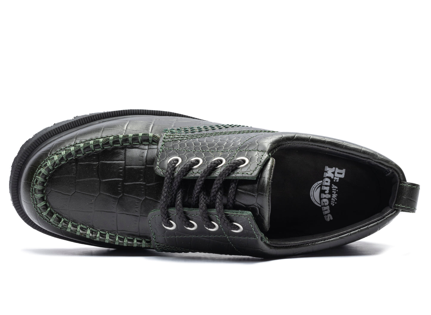 Dr. Martens Lowell Atlas Croc Emboss in DMS Green
