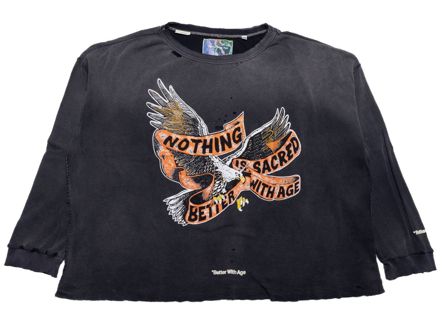 Better With Age Florence Waffle Long Sleeve in Black