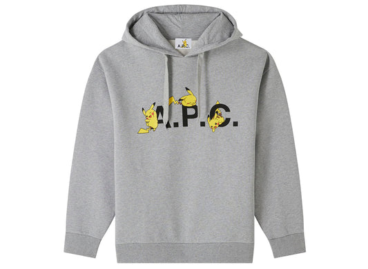 A.P.C. x Pokemon Pikachu Hoodie in Grey