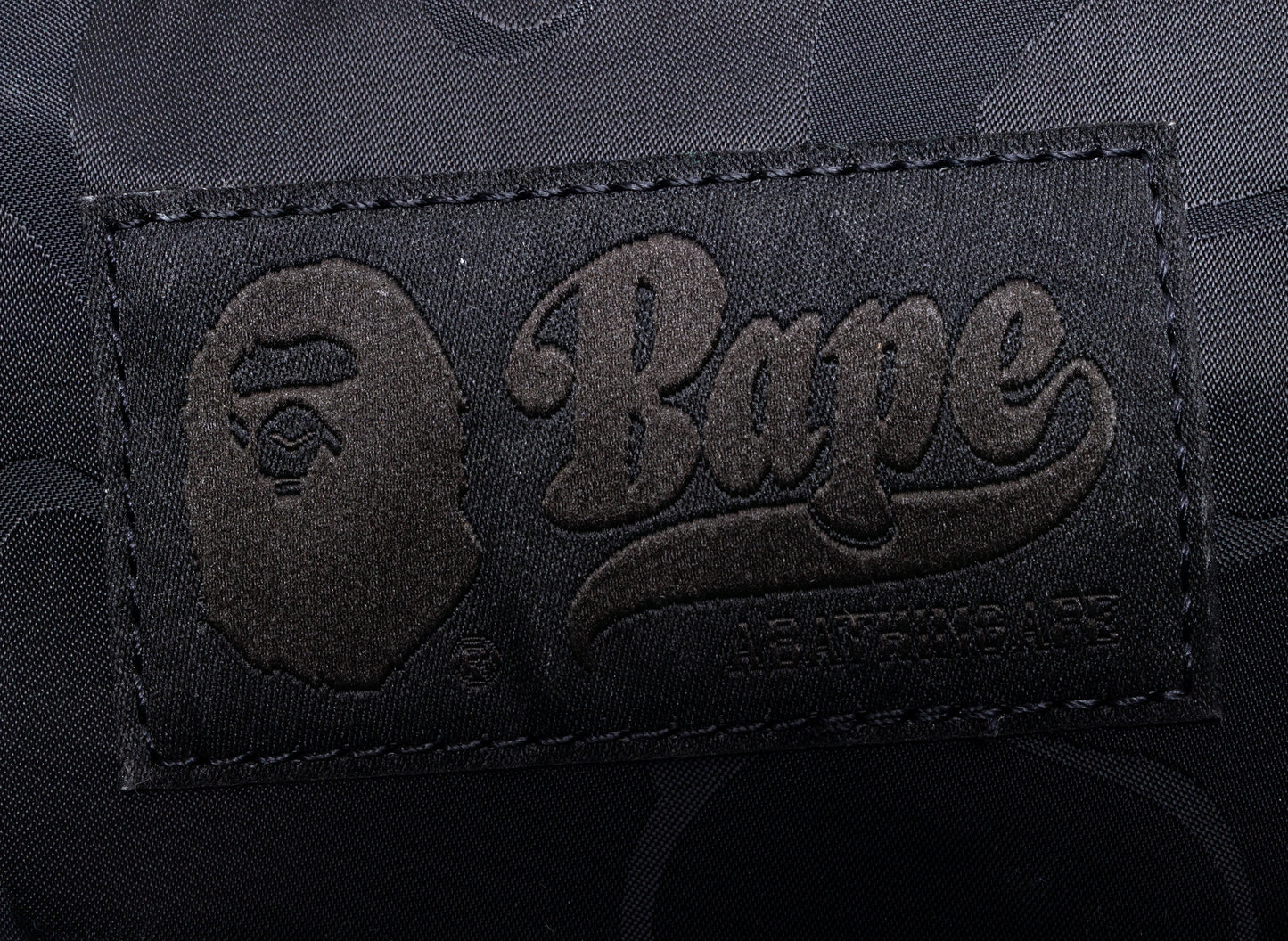A Bathing Ape Tonal Solid Camo Waist Bag in Black