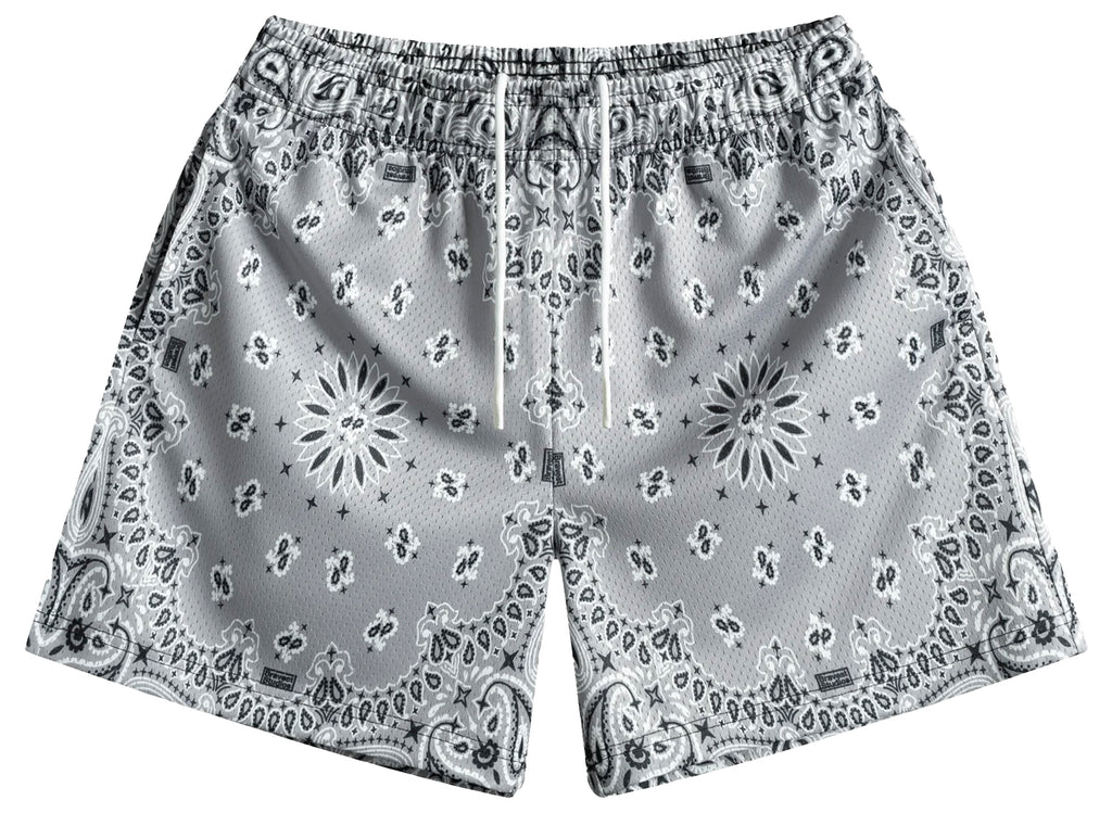 Bravest Studios Grey Paisley V2 Shorts