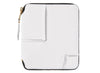 Comme des Garçon Reversed Hem Full Zip Around Wallet in White