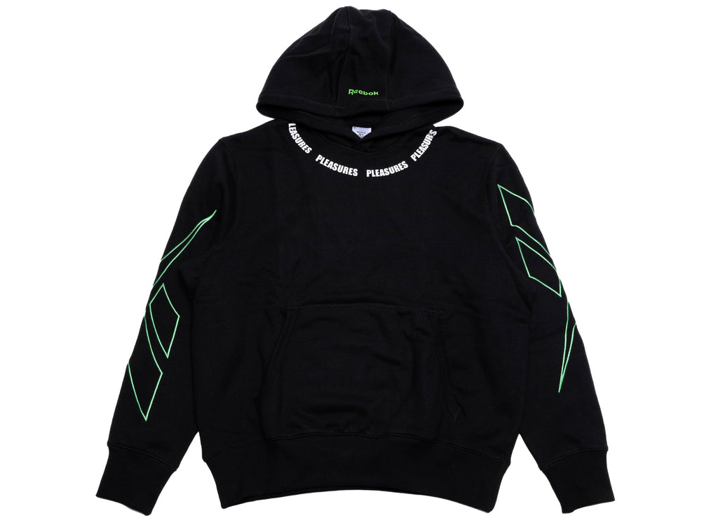 Reebok x Pleasures Hoodie in Black 'Not Guilty'