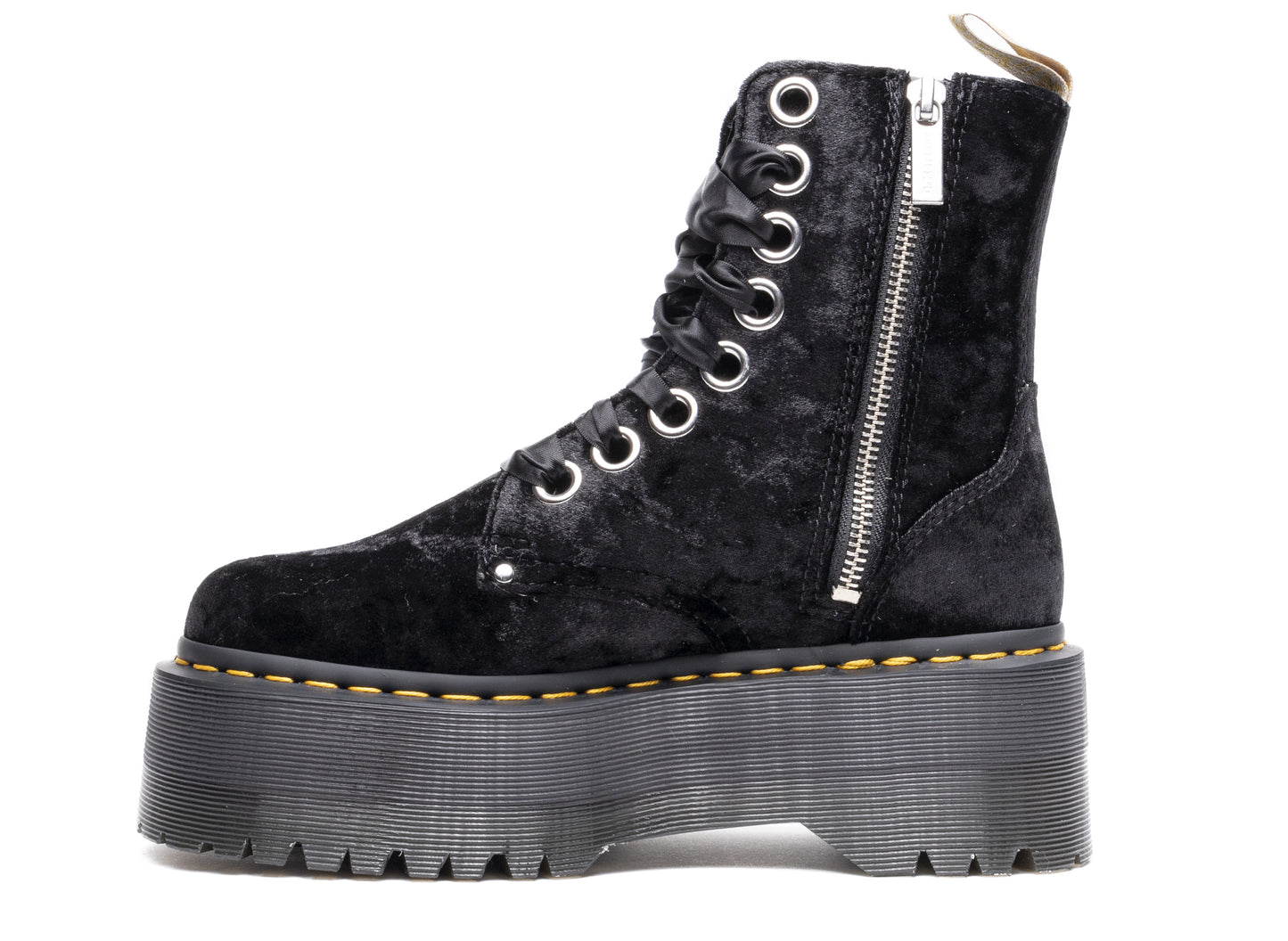 Women's Dr. Martens Vegan Boot Max Crushed Velvet Platforms