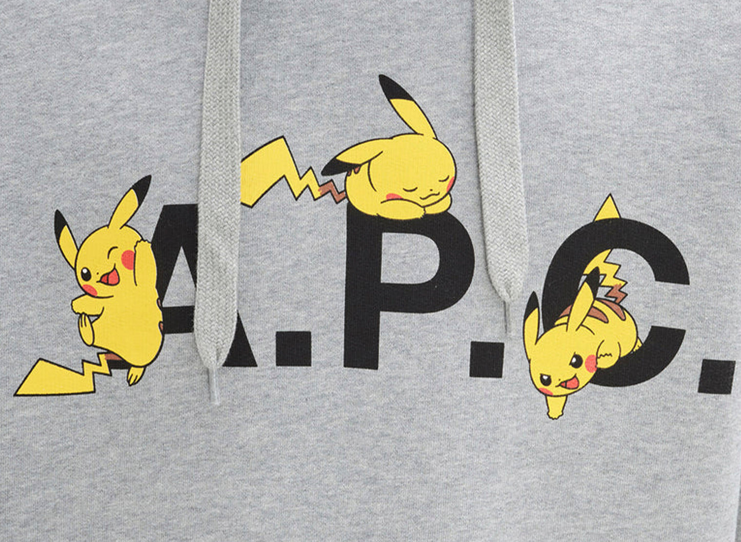 A.P.C. x Pokemon Pikachu Hoodie in Grey
