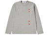 Comme des Garçons Play Multi Heart Long Sleeve T-Shirt in Grey