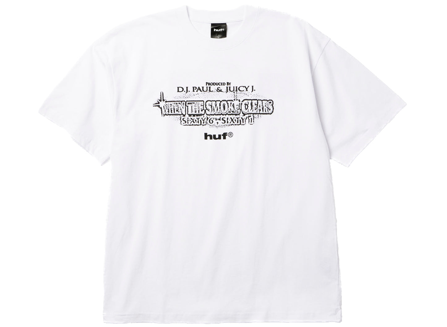 HUF x Three 6 Mafia Smoke Clears SS Tee in White