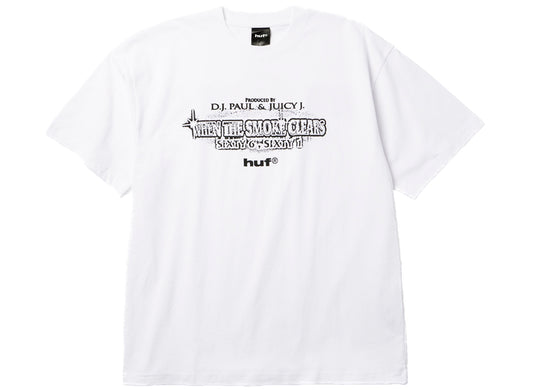 HUF x Three 6 Mafia Smoke Clears SS Tee in White