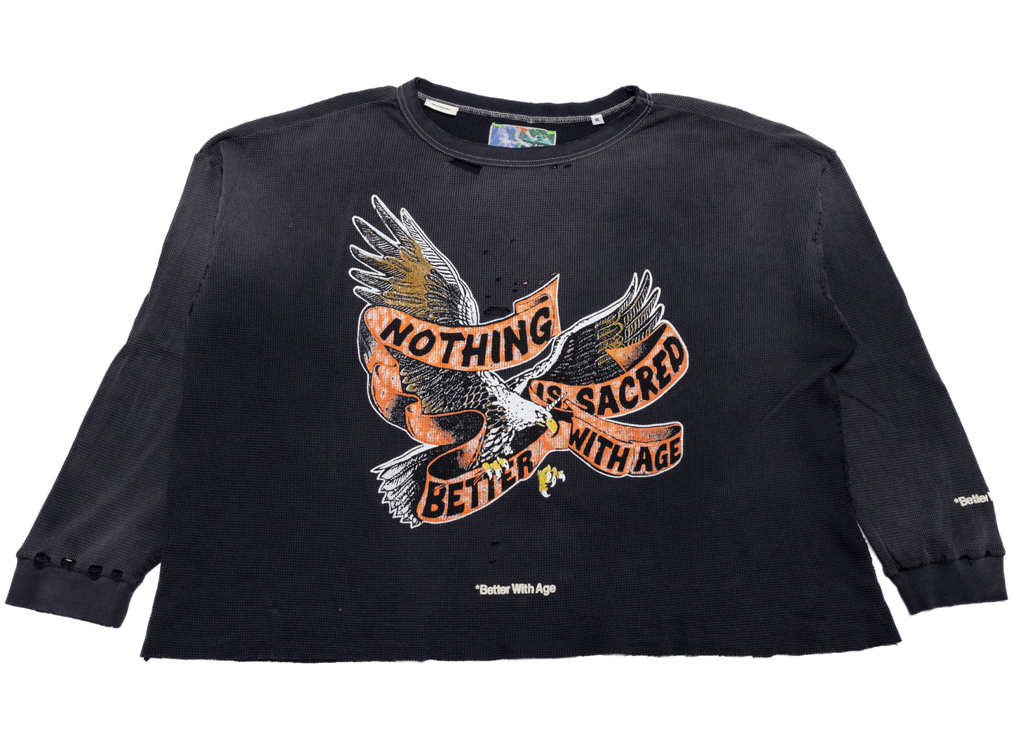 Better With Age Florence Waffle Long Sleeve in Black