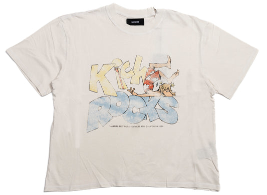 Nahmias Kick Rocks Boxy Tee in Egg White
