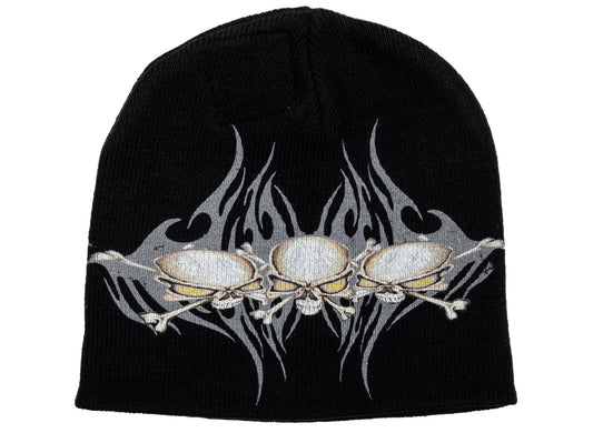Hellstar Tribal Skullz 2 Beanie in Black