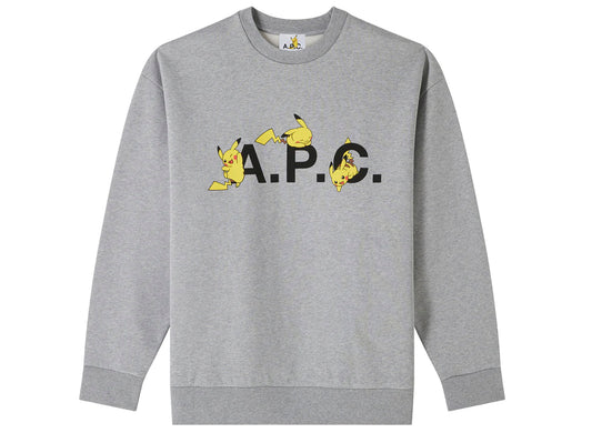 A.P.C. x Pokemon Pikachu Sweatshirt in Grey