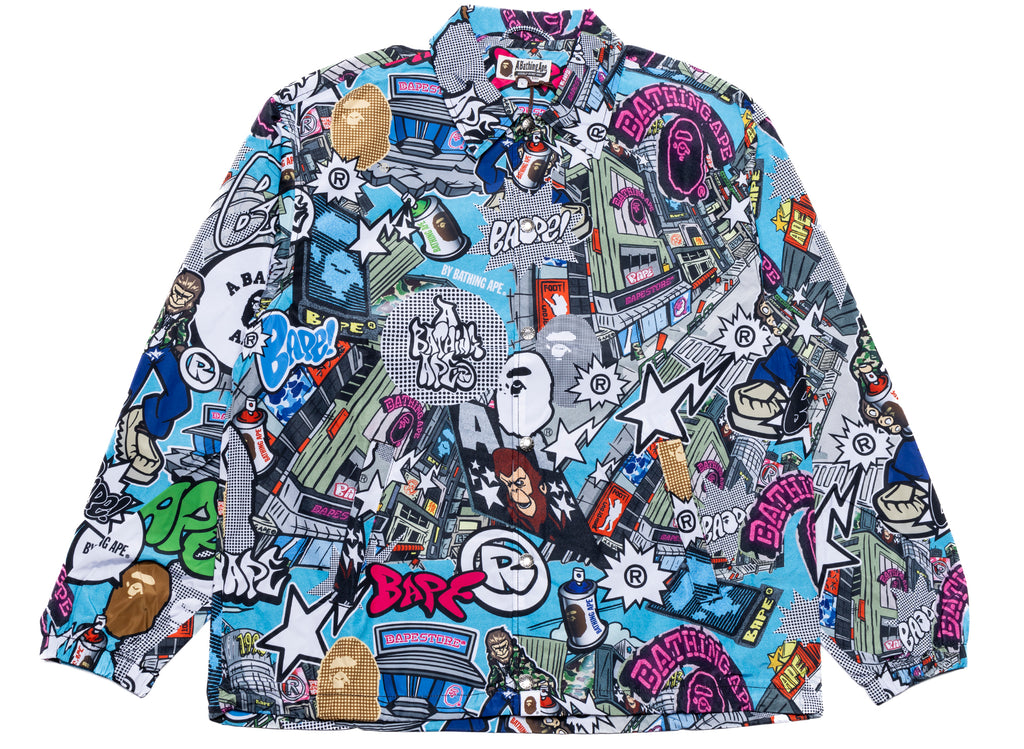A Bathing Ape Comic Art Coach Jacket