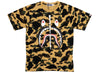 A Bathing Ape Bape Zipper S/S Tee in Tan Camo