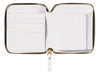 Comme des Garçon Reversed Hem Full Zip Around Wallet in White
