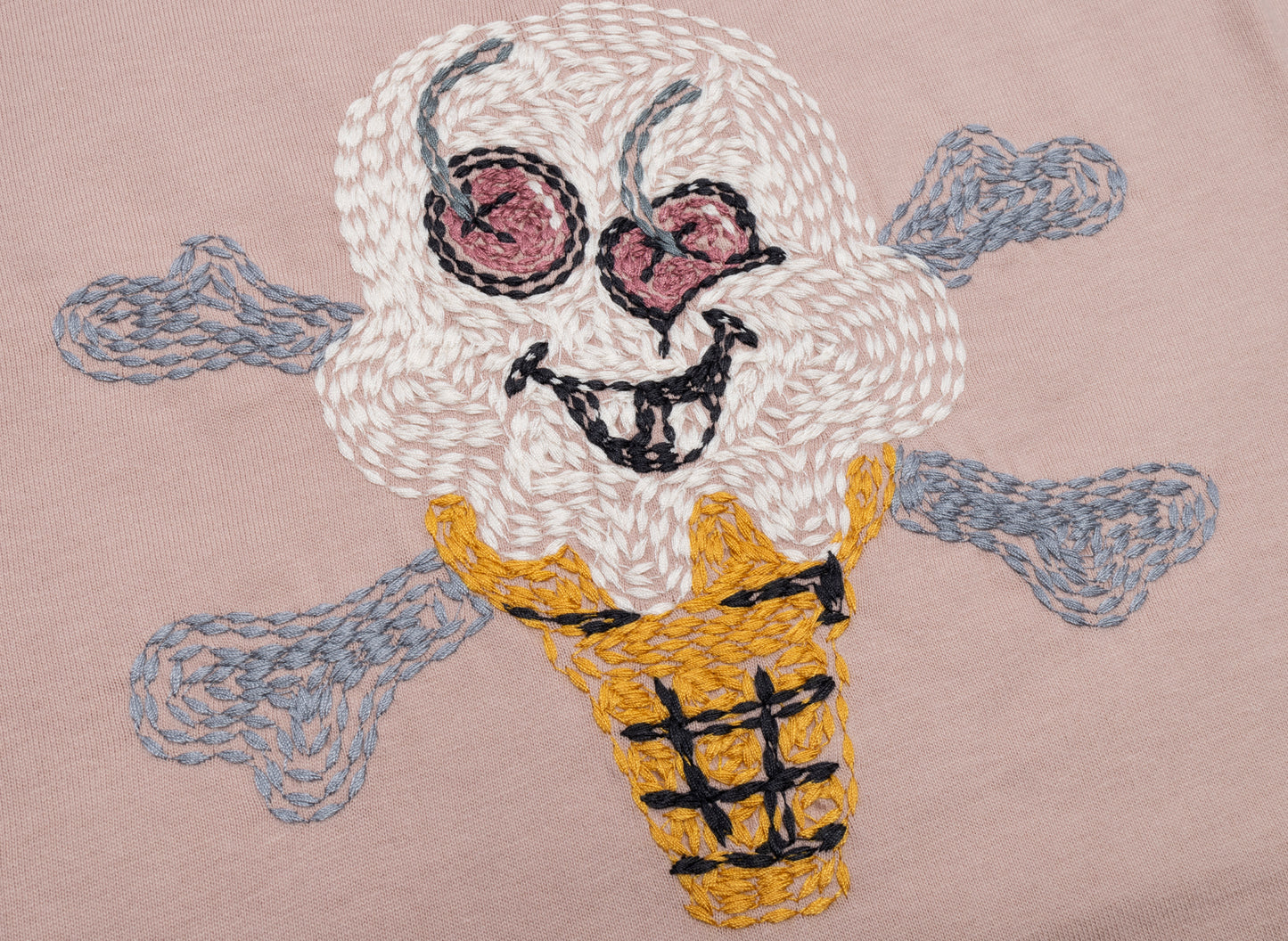 Ice Cream Cherry Face S/S Knit in Rose
