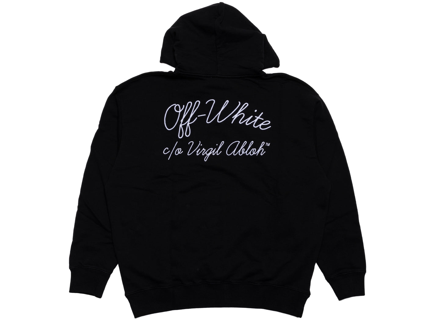 OFF-WHITE Script Logo Skate Hoodie in Black