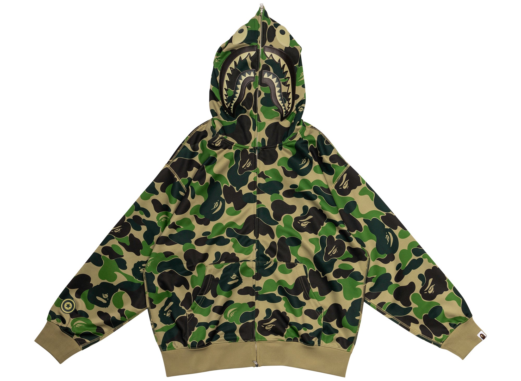 A Bathing Ape ABC Camo Rayon Relaxed Fit Shark Full Zip Hoodie