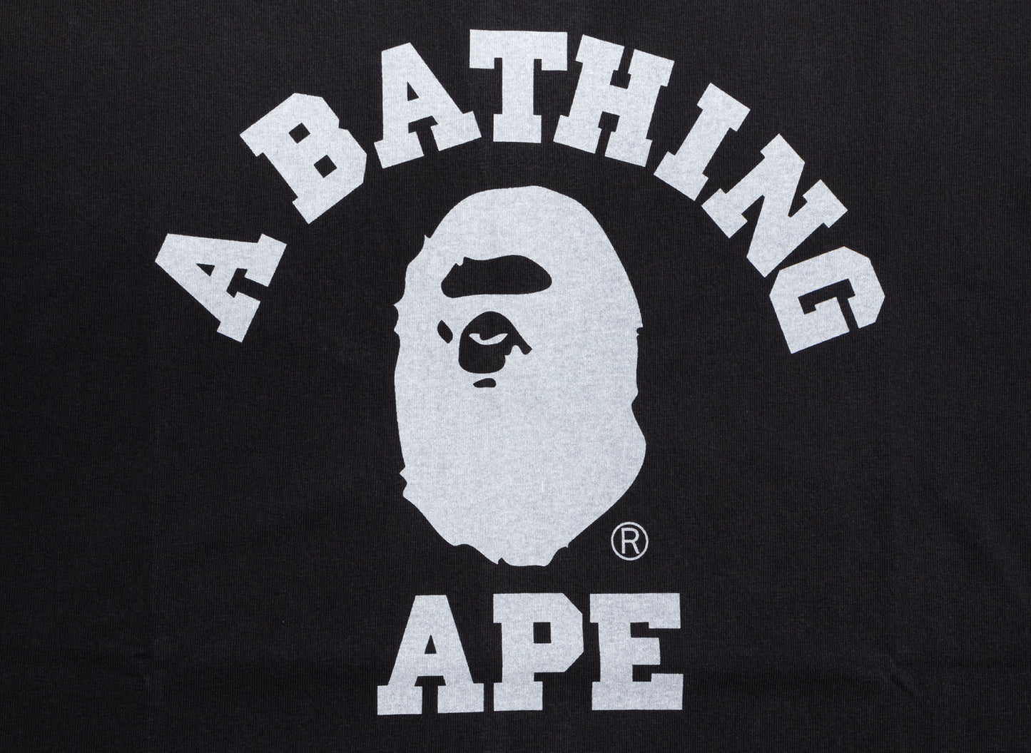 A Bathing Ape College Overdye Tee in Black