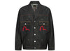 Evisu Two Gods Embroidered Loose Fit Kimono Denim Jacket