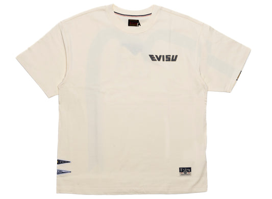 Evisu Did Everything Knit T-Shirt in Cream xld