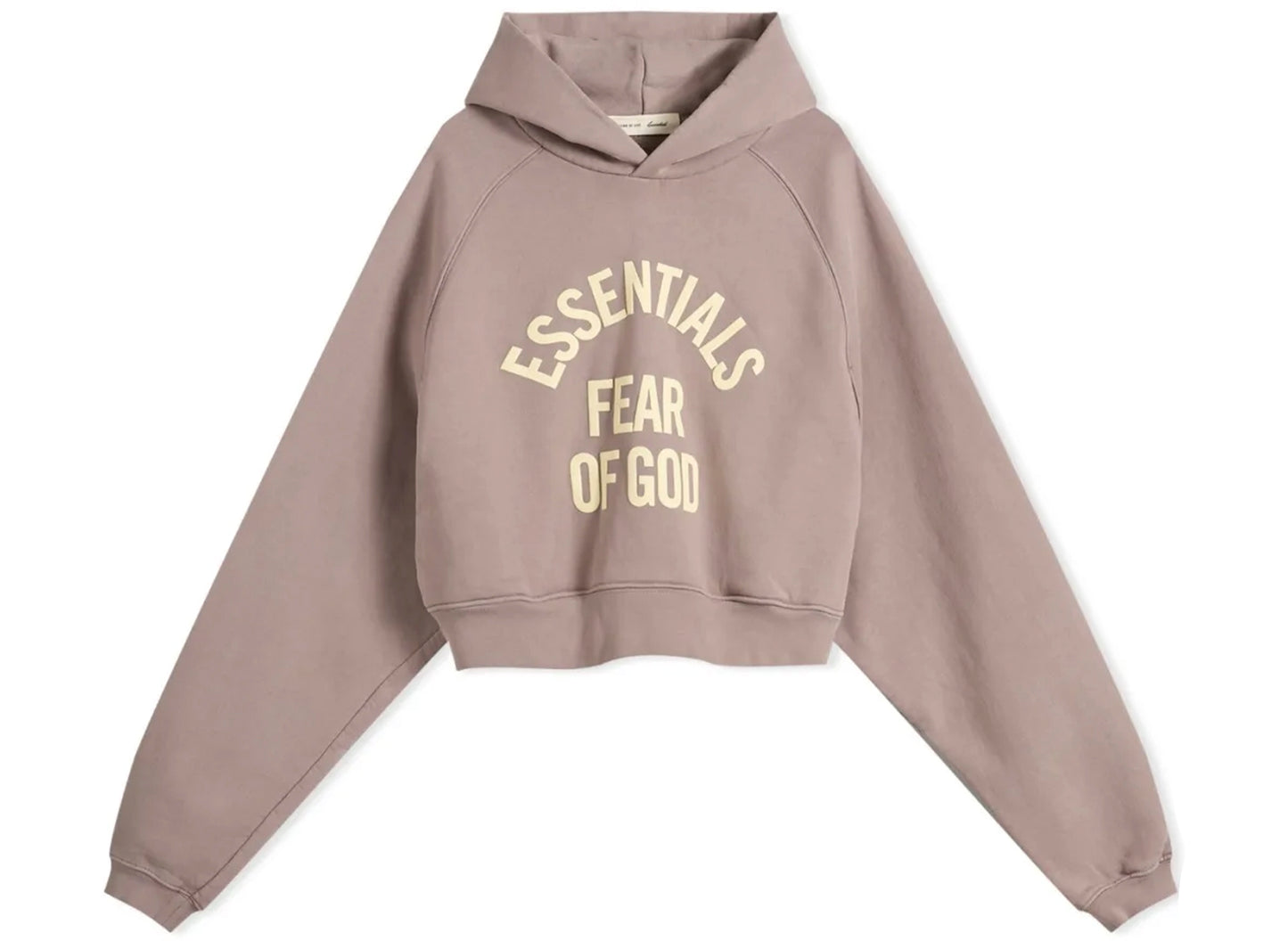 Women's Fear of God Essentials Campus 90s Cropped Hoodie 'Faded Mauve'