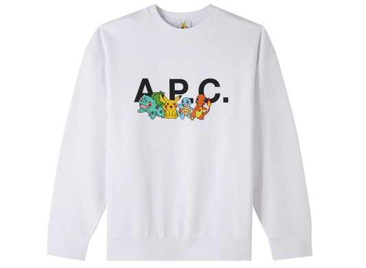 A.P.C. x Pokemon The Crew H Sweatshirt in White