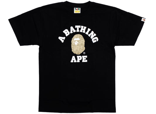 A Bathing Ape Bape S/S Tee in Black and Beige