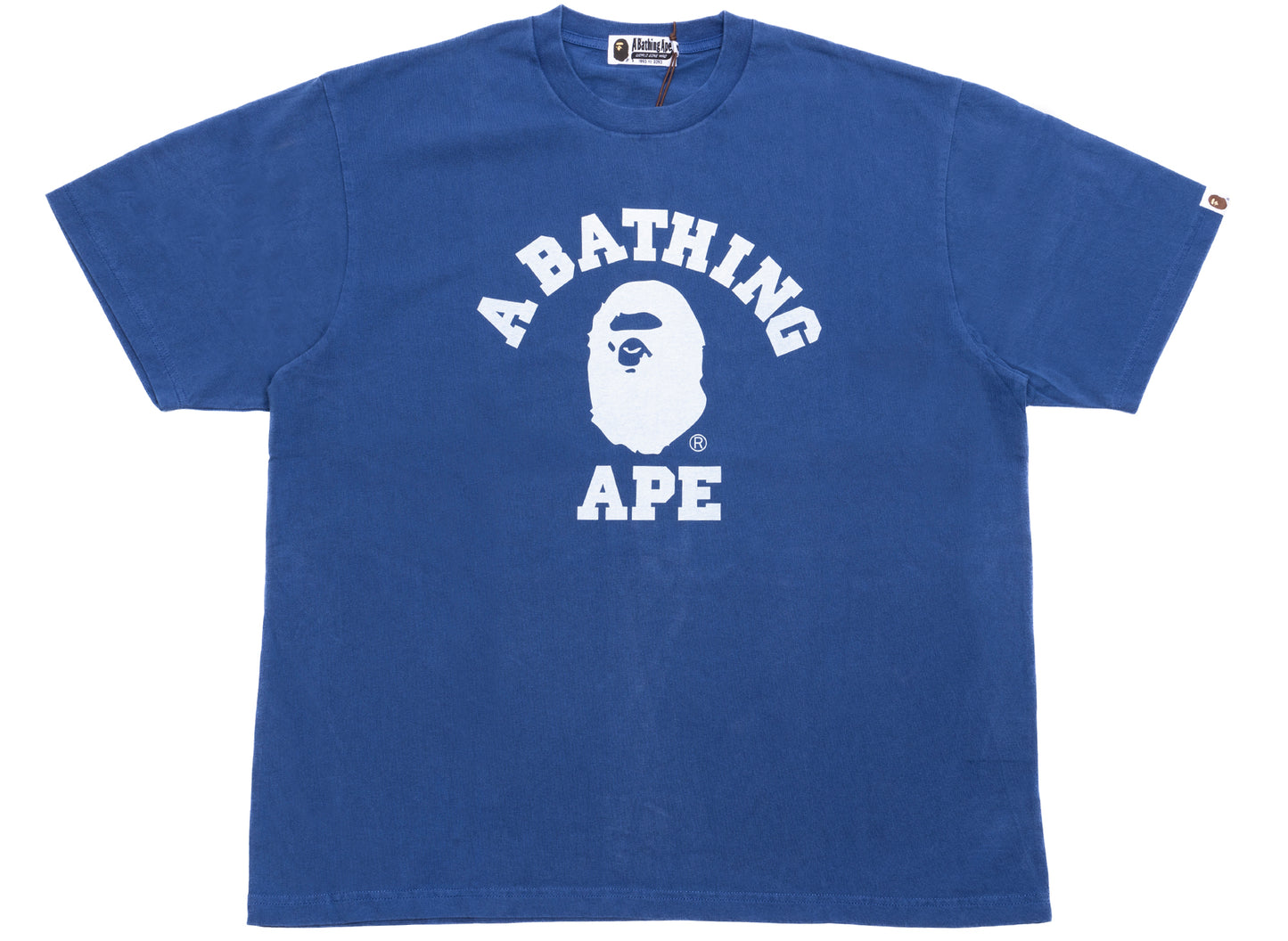 A Bathing Ape College Overdye Tee in Blue