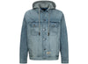 Evisu Seagull and Logo Embossed Print Loose Fit Denim Jacket