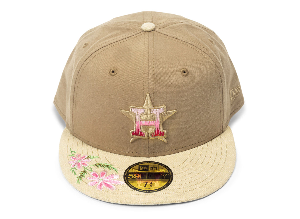 New Era Hand Stitched Floral Houston Astros Fitted Hat