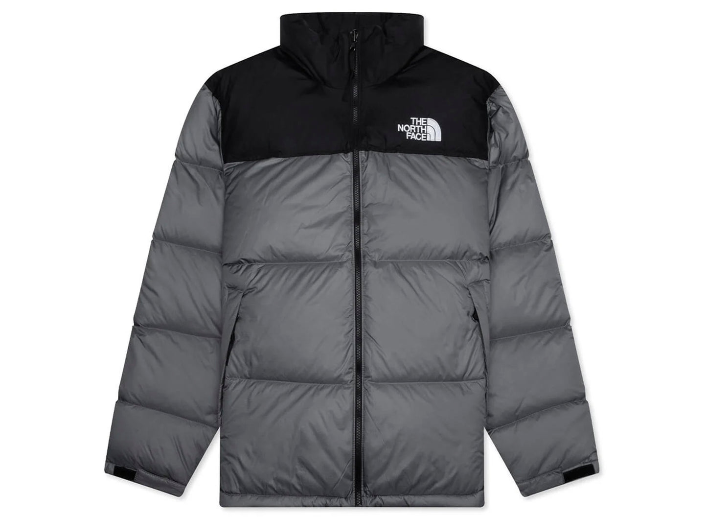The North Face 1996 Retro Nuptse Jacket in Smoked Pearl / TNF Black