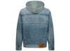 Evisu Seagull and Logo Embossed Print Loose Fit Denim Jacket